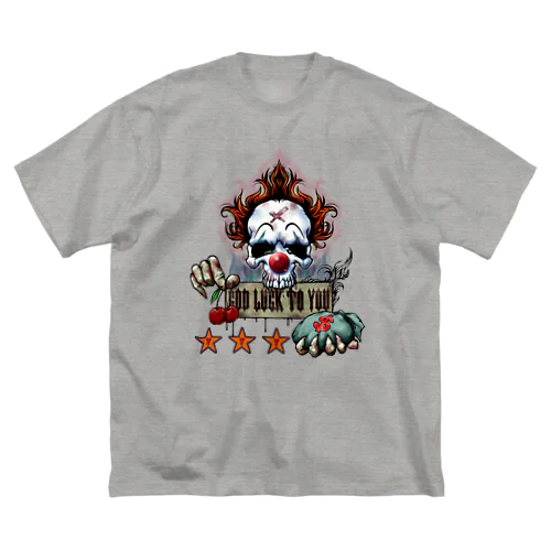 ゾンビピエロ🤡GOD LUCK💀 ビッグシルエットTシャツ