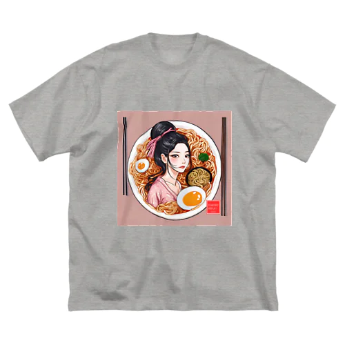 KIMONO GIRLS 華 ramen ビッグシルエットTシャツ