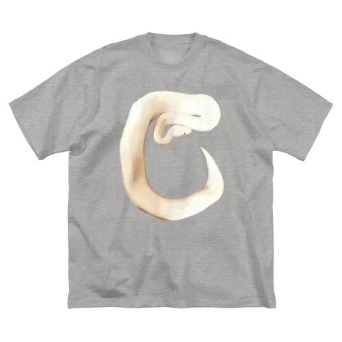 白蛇こっちゃんの蛇文字【巳】 ビッグシルエットTシャツ