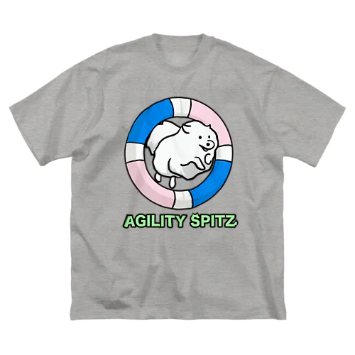 AGILITY SPITZ「ぴょ〜んと飛ぶよ」 ビッグシルエットTシャツ