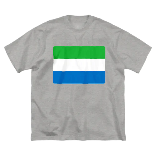 シエラレオネの国旗 ビッグシルエットTシャツ