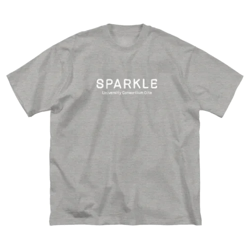 SPARKLE-シンプル白字 ビッグシルエットTシャツ