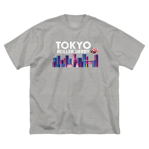 Tokyo Skyline（White character) ビッグシルエットTシャツ