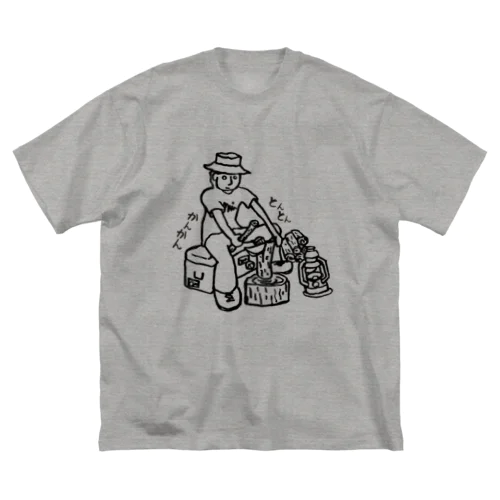 バトニンGood!01(黒文字) ビッグシルエットTシャツ