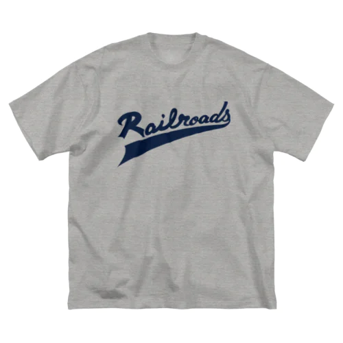 Railroadsロゴ　あお ビッグシルエットTシャツ