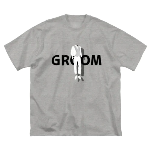 ペア(GROOM)タキシード_白_FB ビッグシルエットTシャツ