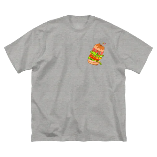 ハンバーガー② ビッグシルエットTシャツ