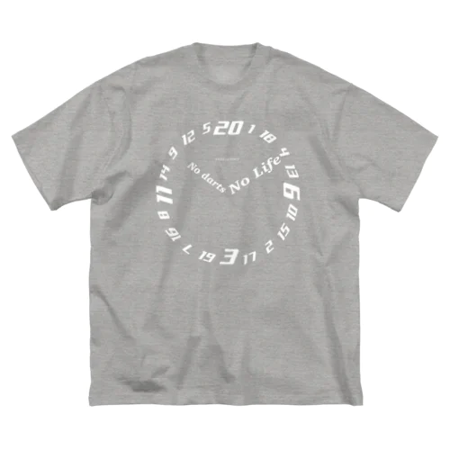 NO DARTS NO LIFE ーTIME ー【白】 ビッグシルエットTシャツ