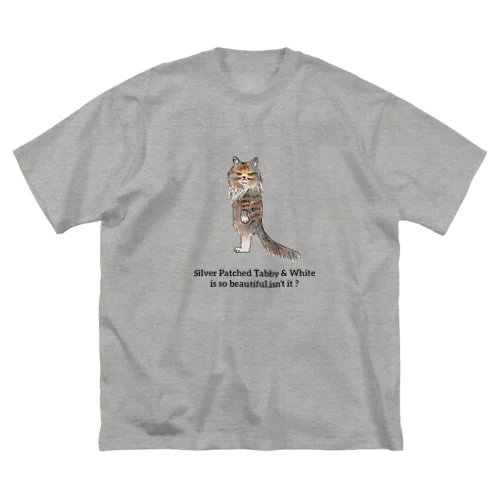 silver patched tabby & white Fubuki Big T-Shirt