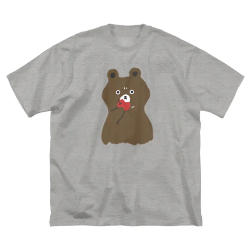 kuma and apple / クマとリンゴ ビッグシルエットTシャツ