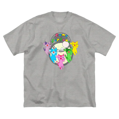 招き猫(５色)Come fortune背景あり Big T-Shirt