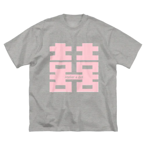 ダブルハピネス×a. パステルピンク ビッグシルエットTシャツ