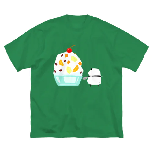 白熊に挑むパンダ ビッグシルエットTシャツ