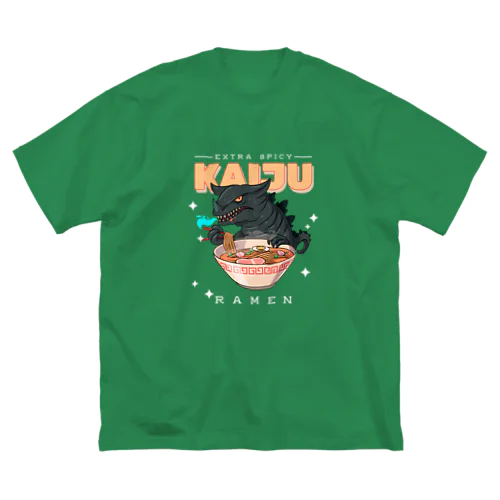 レトロアニメ怪獣ラーメン  ビッグシルエットTシャツ