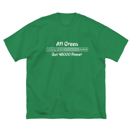 All Green 🍀 緑一色 ビッグシルエットTシャツ