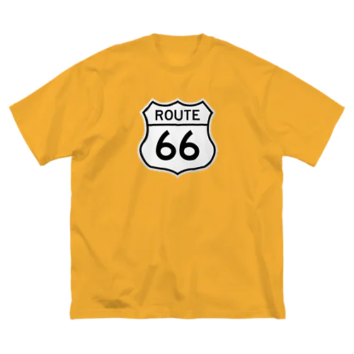 U.S. Route 66  ルート66　ブラック Big T-Shirt