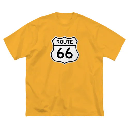 U.S. Route 66  ルート66　ブラック ビッグシルエットTシャツ