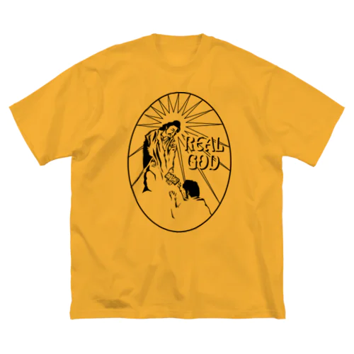REALGOD1h.t.(黒文字) Big T-Shirt