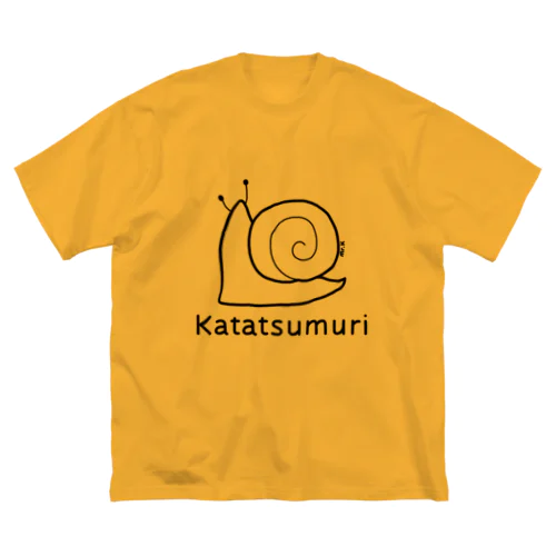 Katatsumuri (カタツムリ) 黒デザイン ビッグシルエットTシャツ