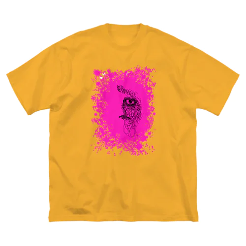 ラフ画 No.2 PINK ビッグシルエットTシャツ