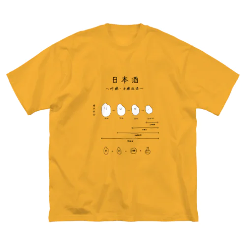 日本酒〜吟醸・本醸造酒ver〜 ビッグシルエットTシャツ