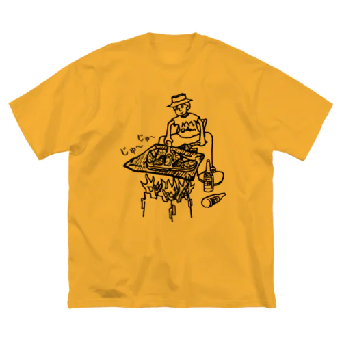 すてーき01(黒文字) ビッグシルエットTシャツ