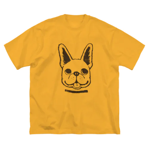 フレンチブルドックくん　ブラウン　 ビッグシルエットTシャツ