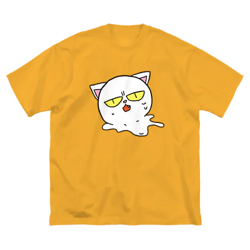 とけるしろねこ ビッグシルエットTシャツ