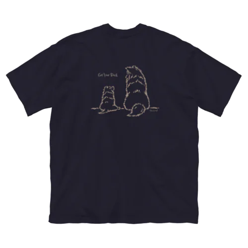 【茶】親子シェルティ ビッグシルエットTシャツ