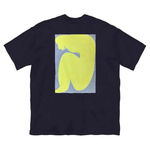 クリームイエロー 루즈핏 티셔츠