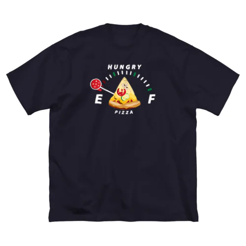 腹ペコゲージ　ピザ　B*Ｌ配置 ビッグシルエットTシャツ