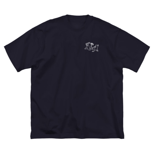 [ワンポイント]【ぎがといっしょ】《白線》 Big T-Shirt