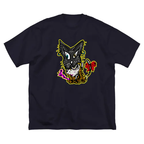 猫娘にゃん ビッグシルエットTシャツ