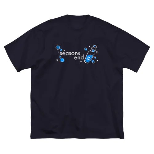 seasons end しゅわしゅわラムネ(黒) ビッグシルエットTシャツ