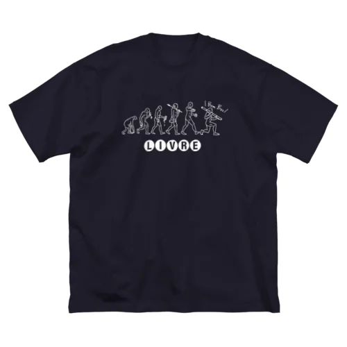 飲酒EVORUTION（白インク） ビッグシルエットTシャツ