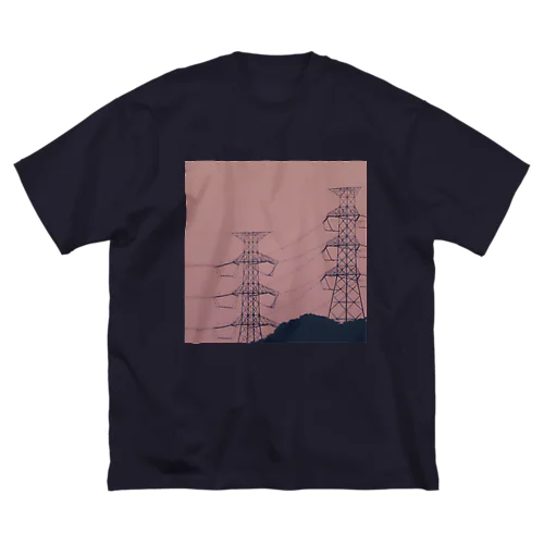 電線 ビッグシルエットTシャツ