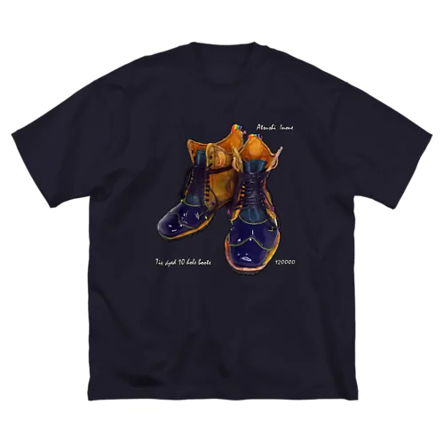 Tie dyed 10 hole boots ビッグシルエットTシャツ