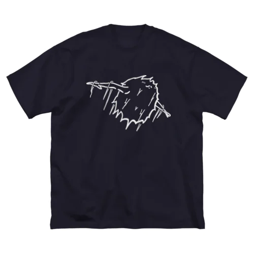 パサラン灰　飛翔 ビッグシルエットTシャツ