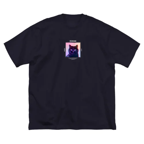 黒猫になったいちぞう ビッグシルエットTシャツ