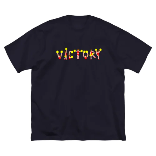 VICTORY（赤) ビッグシルエットTシャツ