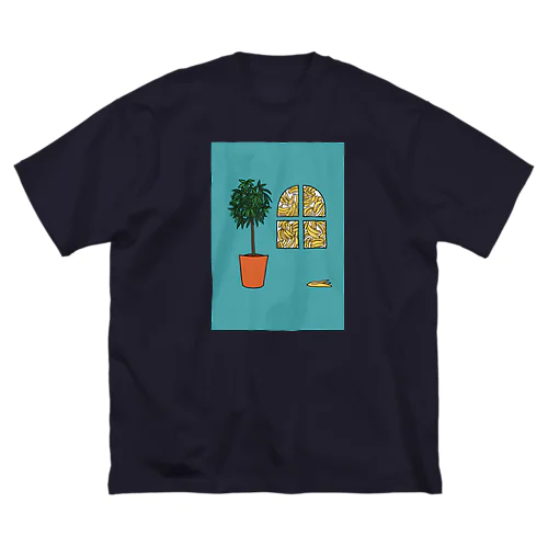 バナナの夢(ブルー) ビッグシルエットTシャツ