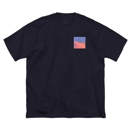 pink-blue ビッグシルエットTシャツ