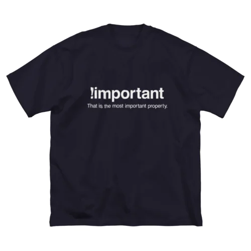 !important(白文字) ビッグシルエットTシャツ