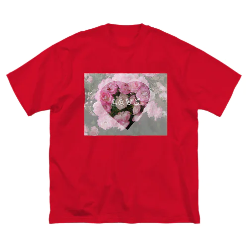 薔薇の花はお好き？？ ビッグシルエットTシャツ