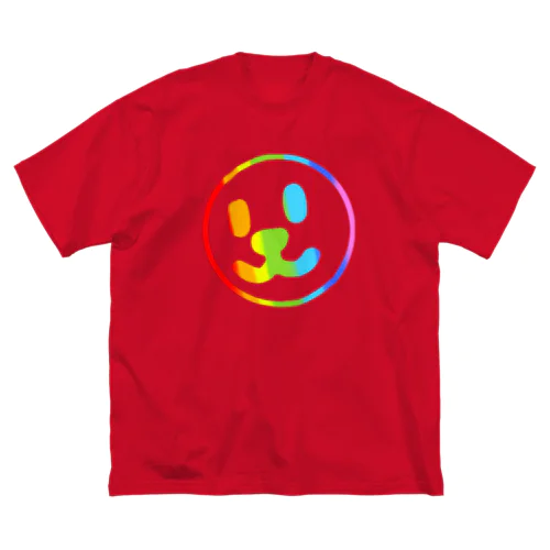 Smile Face Rainbow Line ビッグシルエットTシャツ