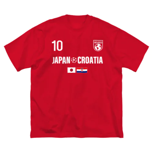 クロアチア ジャパン ワールド サッカー Big T-Shirt