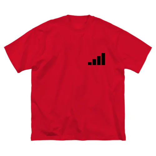 アンテナ4本【Tシャツ】【前面ワンポイント】【デザイン色：黒】 Big T-Shirt