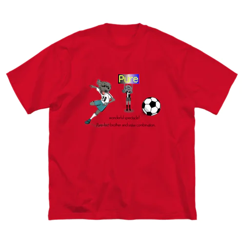 元気いっぱいサッカーコンビ！ ビッグシルエットTシャツ