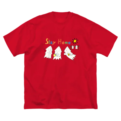 STAY HOME モンゴイカ ビッグシルエットTシャツ