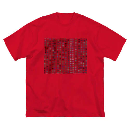 ぼんやりドット RED 2 ビッグシルエットTシャツ